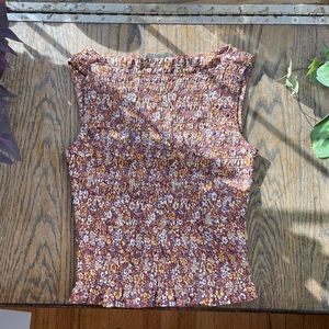 Ruched Everlane floral tanktop